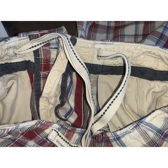 ABERCROMBIE & FITCH Plaid Shorts Sz 30 Button Fly Heavyweight Drawstring EUC - Picture 9 of 10